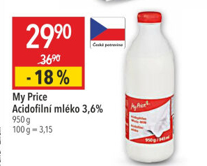 Acidofilní mléko My Price