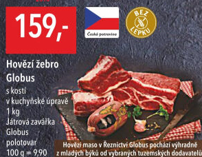 Hovězí žebra s kostí Globus