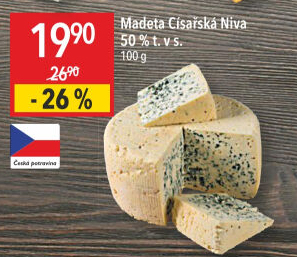 Sýr Niva císařská 50% Madeta