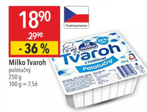 Tvaroh polotučný z Poděbrad Milko