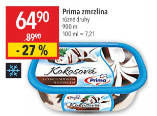 Zmrzlina ve vaničce Prima