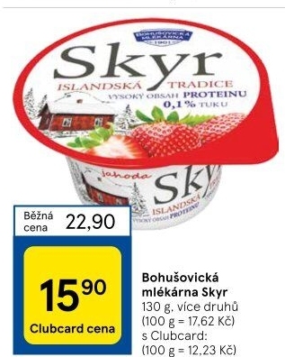 Dezert zakysaný ochucený Skyr Bohušovická mlékárna