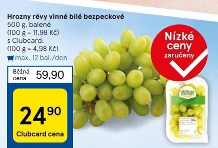 Hrozny bílé bezsemenné The Grower'