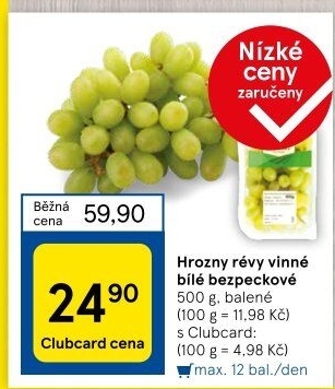 Hrozny bílé bezsemenné The Grower'