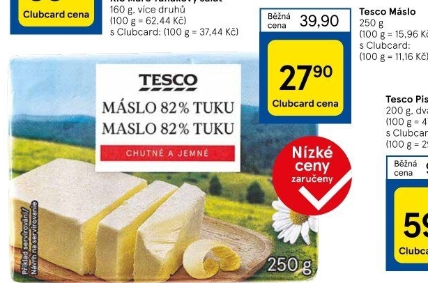 Máslo Tesco