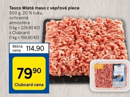 Maso mleté vepřové Tesco
