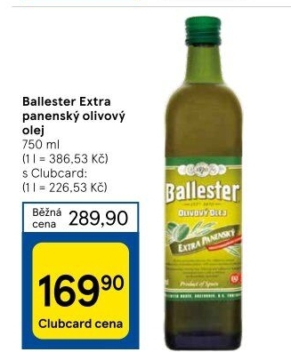 Olivový olej extra panenský Ballester