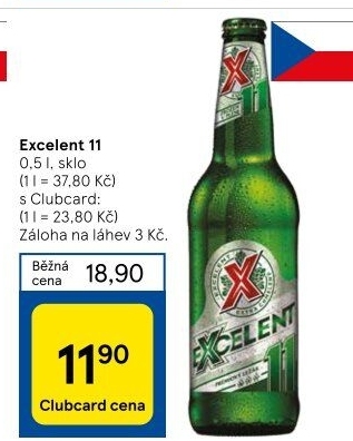 Pivo světlý ležák 11° Excelent