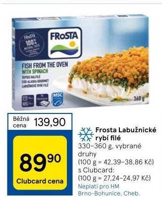 Rybí filé labužnické mražené Frosta