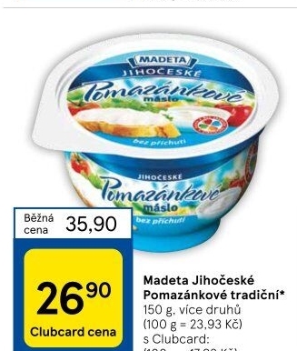 Tradiční pomazánkové Jihočeské Madeta