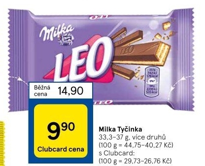 Tyčinka čokoládová Milka