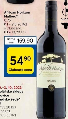 Víno Malbec The African Horizon