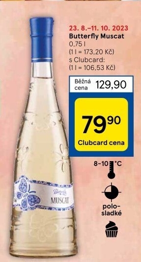 Víno Muscat Butterfly Albastrele Wines S.R.L.