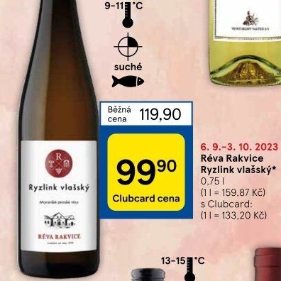 Víno Ryzlink vlašský Réva Rakvice