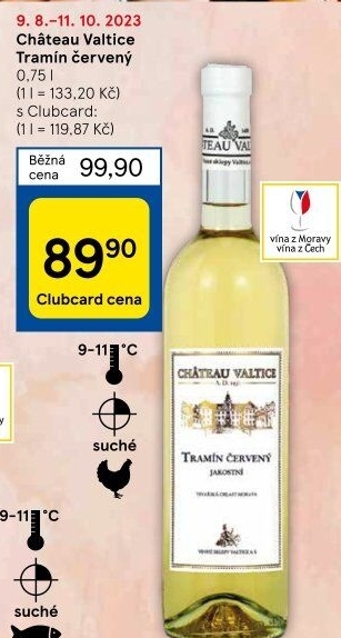 Víno Tramín červený Chateau Valtice