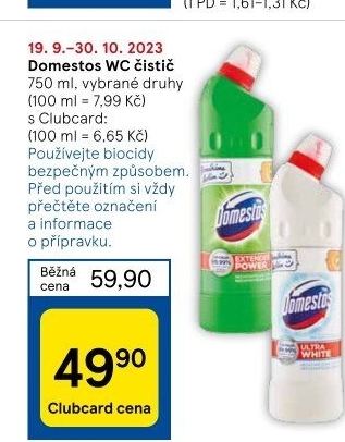 Čistič WC gelový Domestos