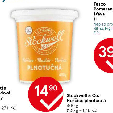 Hořčice plnotučná Stockwell &amp