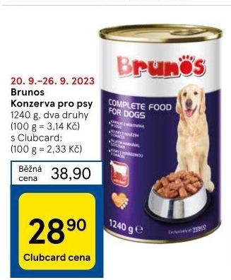 Konzerva pro psy Brunos