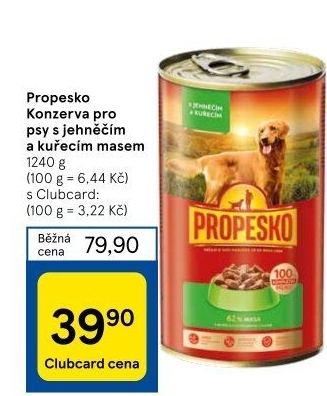 Konzerva pro psy Propesko