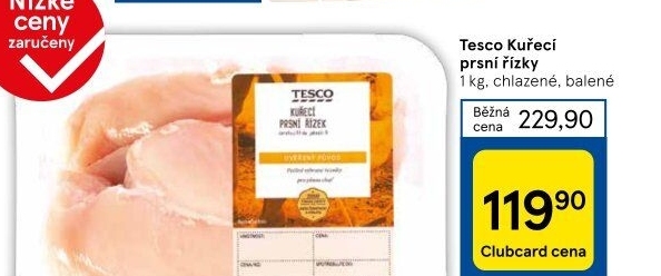Kuřecí prsní řízky Tesco