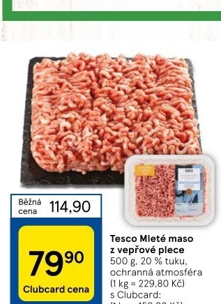 Maso mleté vepřové Tesco