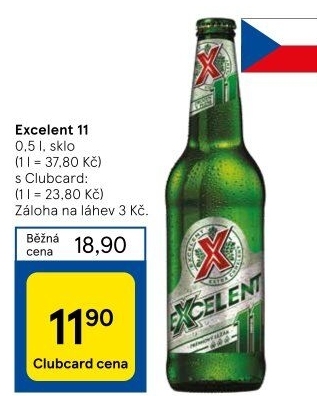Pivo světlý ležák 11° Excelent