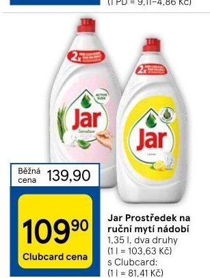 Prostředek na nádobí Jar