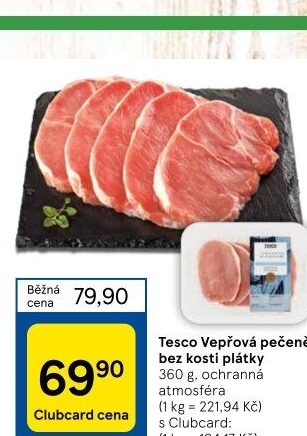 Vepřová pečeně bez kosti Tesco