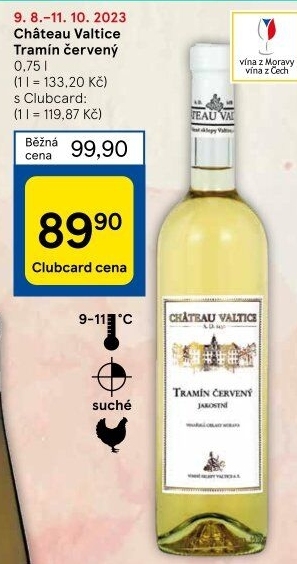 Víno Tramín červený Chateau Valtice