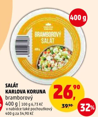 Bramborový salát Karlova Koruna