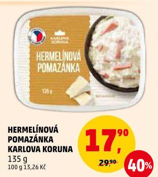 Hermelínová pomazánka Karlova Koruna