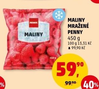 Mražené maliny Penny