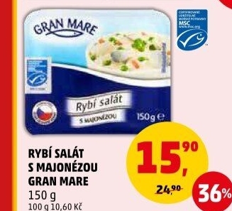Rybí salát s majonézou Gran Mare