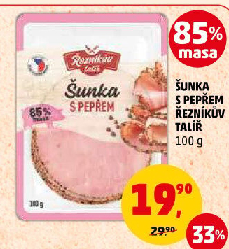 Šunka s pepřovým dekorem Řezníkův talíř
