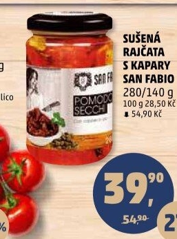 Sušená rajčata v oleji s kapary San Fabio