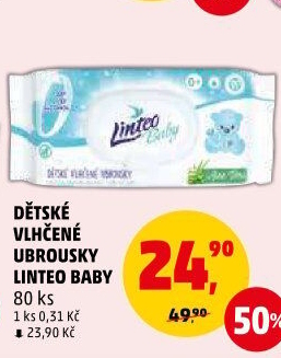 Vlhčené ubrousky dětské Linteo Baby