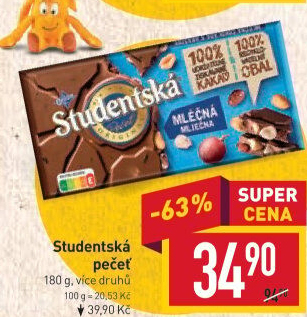 Čokoláda Studentská pečeť Orion