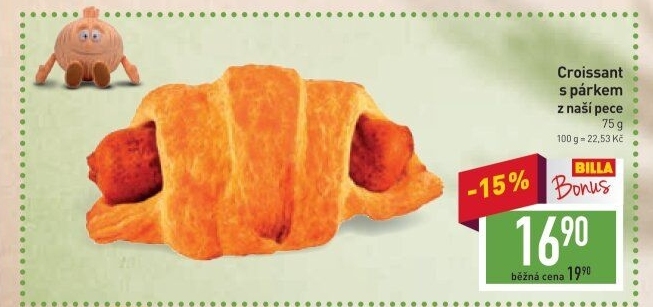 Croissant s párkem
