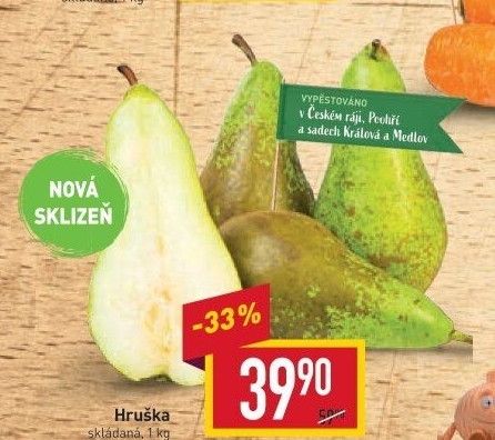 Hrušky zelené Česká farma