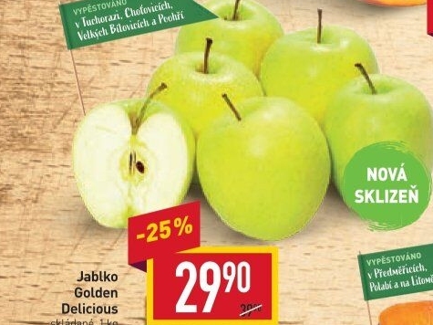 Jablka Golden Delicious Česká Farma