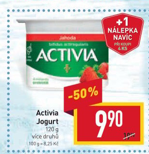 Jogurt ochucený Activia Danone