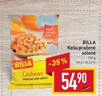 Kešu pražené Billa