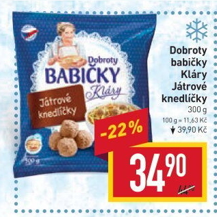 Knedlíčky játrové mražené Dobroty Babičky Kláry