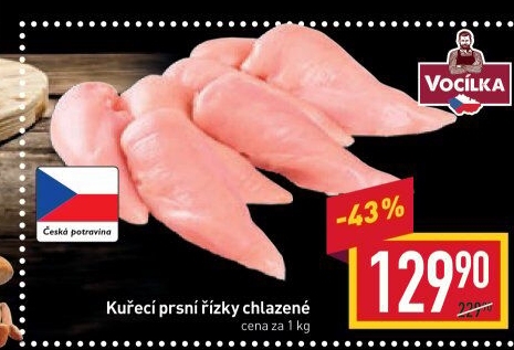 Kuřecí prsní řízky Vocílka