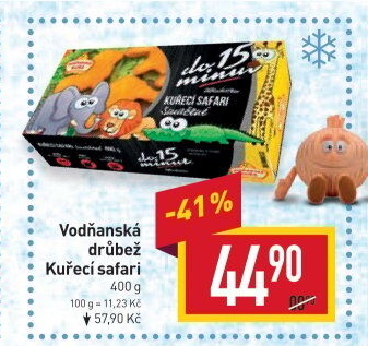 Nugetky kuřecí smažené mražené Safari Vodňanské kuře