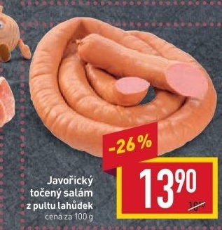Salám javořický točený