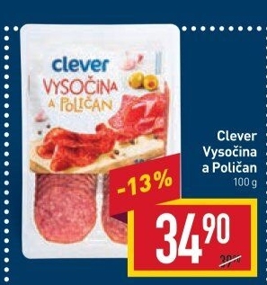 Salám vysočina a poličan Clever