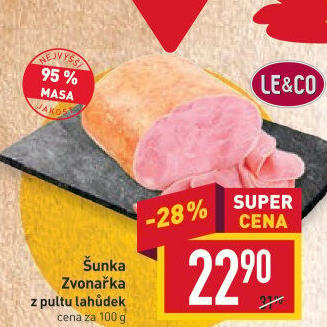 Šunka Zvonařka nejvyšší jakosti LE&amp