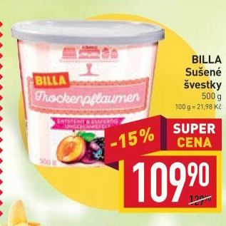 Švestky sušené Billa