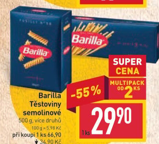 Těstoviny semolinové Barilla